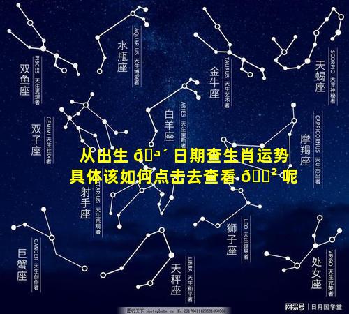 从出生 🪴 日期查生肖运势具体该如何点击去查看 🌲 呢